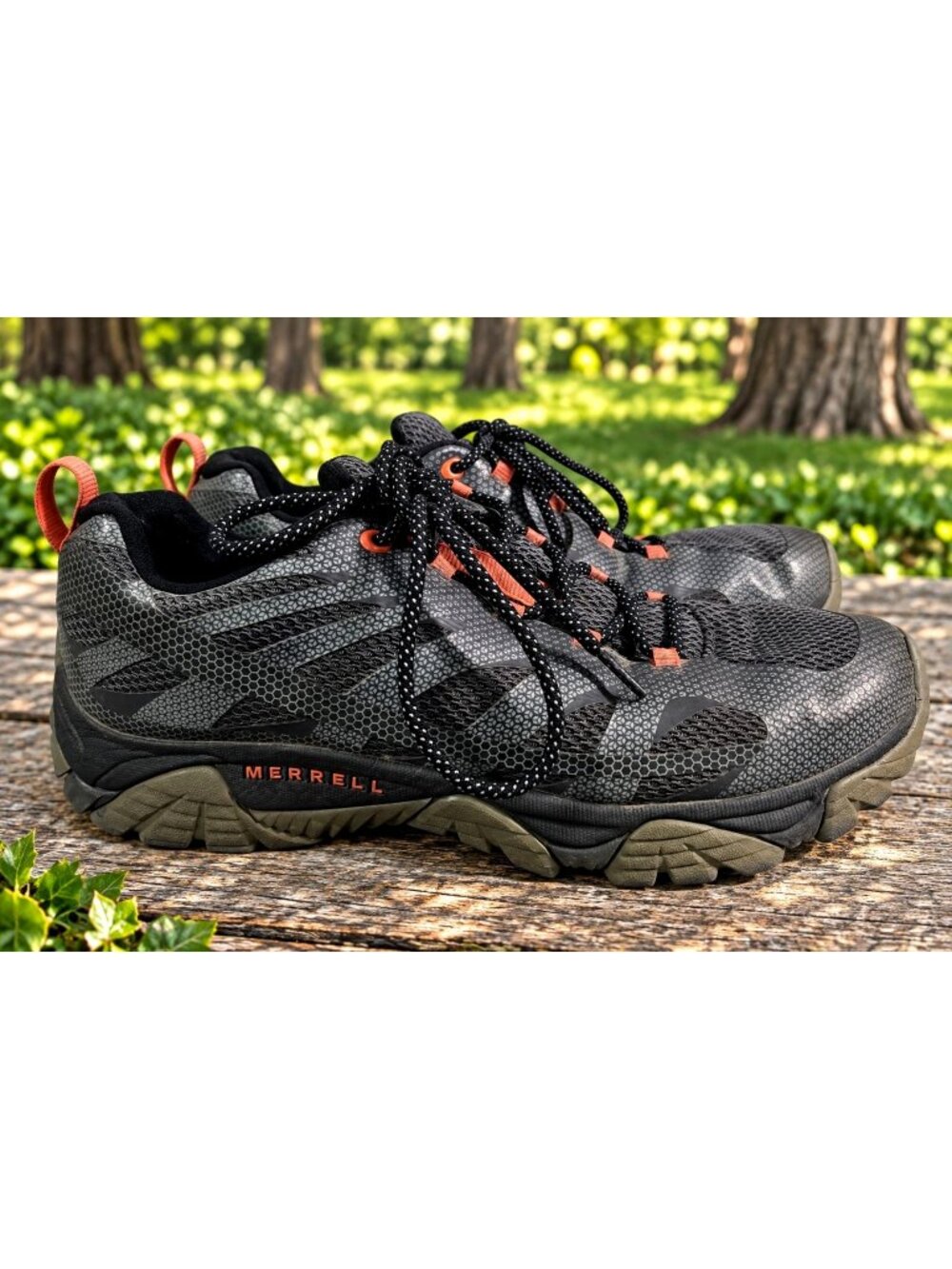 Merrell Mens Moab Edge 2 Gray Hiking J06113W Shoes Sneakers 10 WIDE
